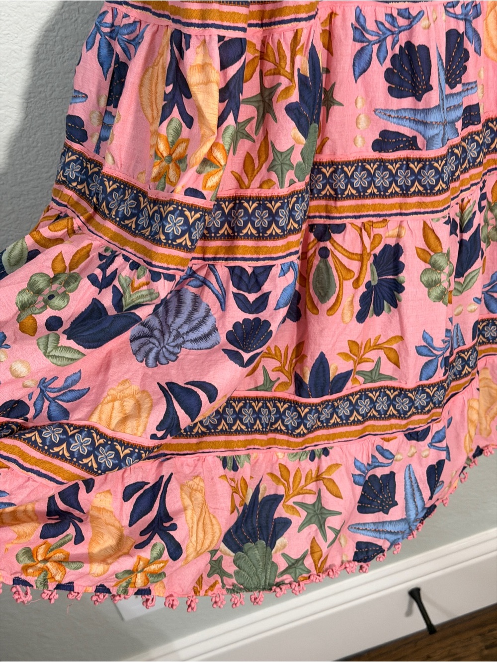 Farm Rio Seashell Tapestry Sleeveless Midi Dress size Medium - Picture 4 of 7